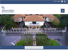 Tablet Screenshot of annunciationacademy.org